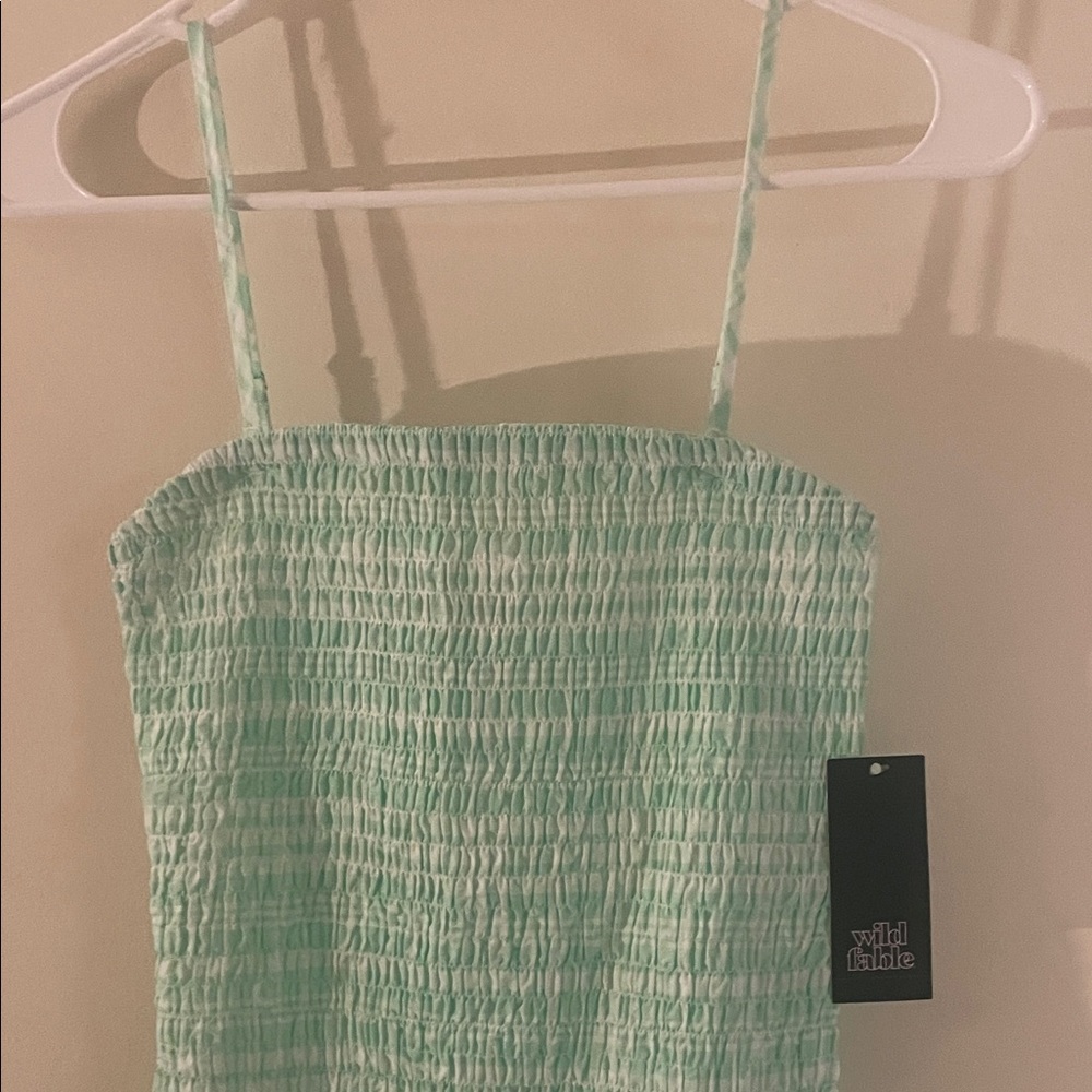 Light Green Smocked Dress by Wild Fable - Picture 6 of 9
